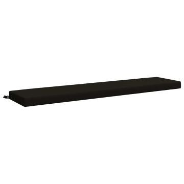 Cuscino per panchina SOEST 100% Poliestere Nero 180 x 40 x 8 cm