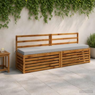 Cuscino per panchina SOEST 100% Poliestere Grigio