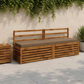 Cuscino per panchina SOEST 100% Poliestere Tortora