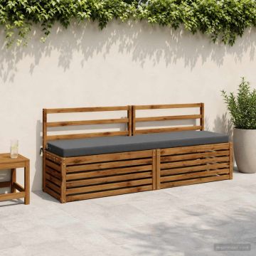 Cuscino per panchina SOEST 100% Poliestere Grigio