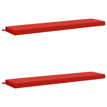Cuscini per Panchina a 2 Pezzi SOEST 2 pz 100% Poliestere Rosso