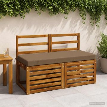 Cuscino per panchina SOEST 100% Poliestere Tortora