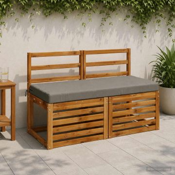 Cuscino per panchina SOEST 100% Poliestere Grigio