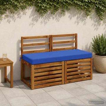 Cuscino per panchina SOEST 100% Poliestere Blu Reale