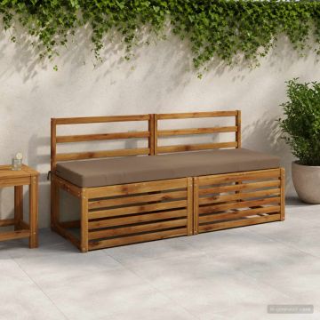 Cuscino per panchina SOEST 100% Poliestere Tortora