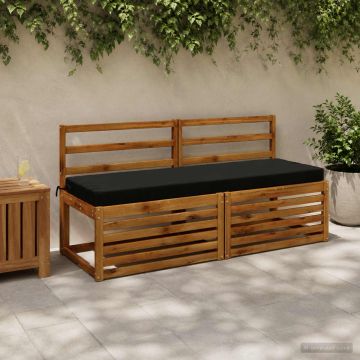 Cuscino per panchina SOEST 100% Poliestere Nero 150 x 50 x 8 cm