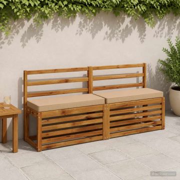 Cuscini per Panchina a 2 Pezzi VUGHT 2 pcs 100% Poliestere