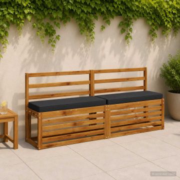 Cuscino per Panchina a 1 Pezzo VUGHT 100% Poliestere Blu Scuro