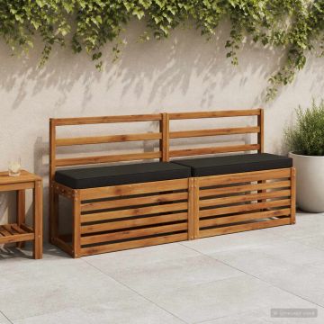 Cuscino per Panchina a 1 Pezzo VUGHT 100% Poliestere Nero