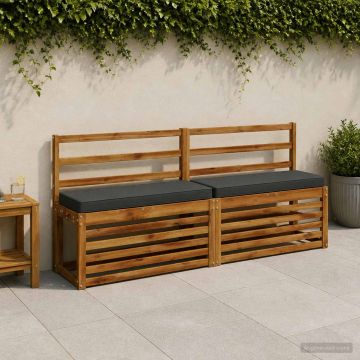 Cuscini per Panchina a 2 Pezzi VUGHT 2 pcs 100% Poliestere