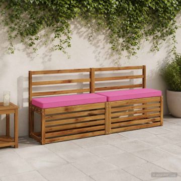 Cuscini per Panchina a 2 Pezzi VUGHT 2 pcs 100% Poliestere Rosa