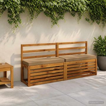 Cuscini per Panchina a 2 Pezzi VUGHT 2 pcs 100% Poliestere