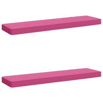 Cuscini per Panchina a 2 Pezzi VUGHT 2 pcs 100% Poliestere Rosa