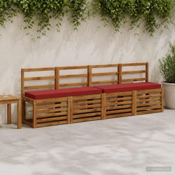 Cuscino per Panchina a 1 Pezzo VUGHT 100% Poliestere Rosso Vino