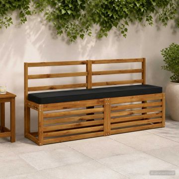 Cuscini per Panchina a 2 Pezzi VUGHT 2 pcs 100% Poliestere Nero