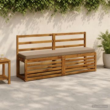 Cuscino per Panchina a 1 Pezzo VUGHT 100% Poliestere Tortora