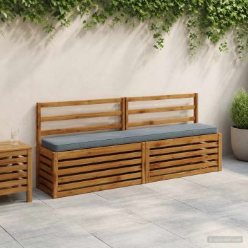 Cuscini per Panchina a 2 Pezzi VUGHT 2 pcs 100% Poliestere Blu