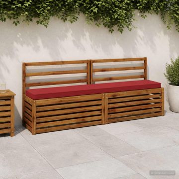 Cuscino per Panchina a 1 Pezzo VUGHT 100% Poliestere Rosso Vino