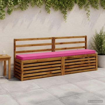 Cuscini per Panchina a 2 Pezzi VUGHT 2 pcs 100% Poliestere Rosa