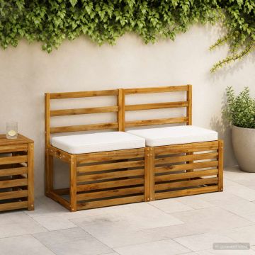 Cuscini per Panchina a 2 Pezzi VUGHT 2 pcs 100% Poliestere
