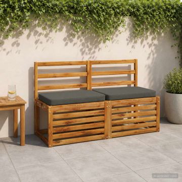Cuscino per Panchina a 1 Pezzo VUGHT 100% Poliestere Antracite