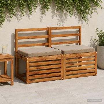 Cuscini per Panchina a 2 Pezzi VUGHT 2 pcs 100% Poliestere