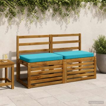 Cuscini per Panchina a 2 Pezzi VUGHT 2 pcs 100% Poliestere