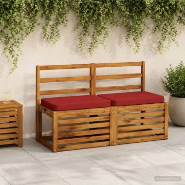 Cuscino per Panchina a 1 Pezzo VUGHT 100% Poliestere Rosso Vino