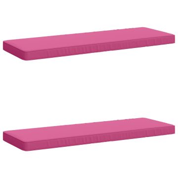 Cuscini per Panchina a 2 Pezzi VUGHT 2 pz 100% Poliestere Rosa