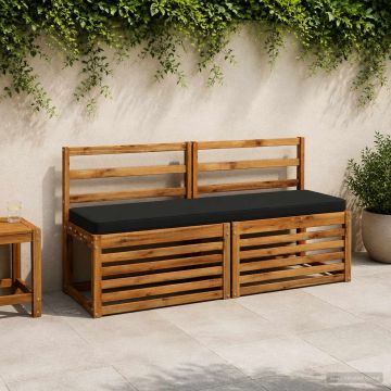 Cuscino per Panchina a 1 Pezzo VUGHT 100% Poliestere Nero
