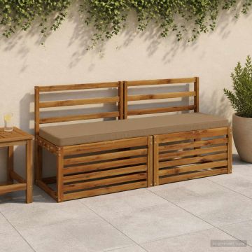 Cuscino per Panchina a 1 Pezzo VUGHT 100% Poliestere Tortora