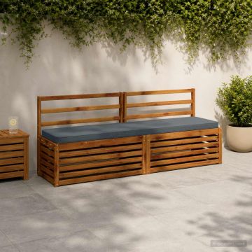 Cuscini per Panchina a 2 Pezzi VUGHT 2 pz 100% Poliestere Blu