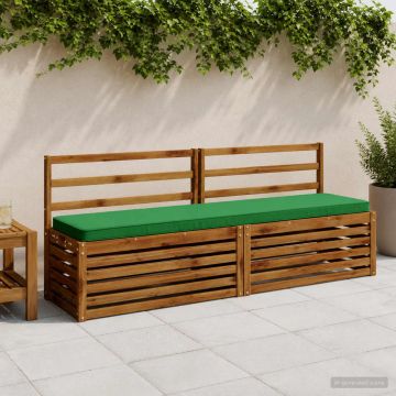 Cuscini per Panchina a 2 Pezzi VUGHT 2 pz 100% Poliestere Verde