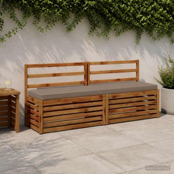 Cuscino per Panchina a 1 Pezzo VUGHT 100% Poliestere Tortora