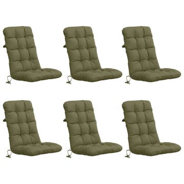 Cuscini per Sedia Alta in 6 Pezzi VIANEN 100% Poliestere
