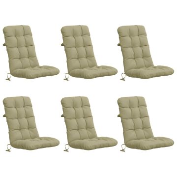 Cuscini per Sedia Alta in 6 Pezzi VIANEN 100% Poliestere