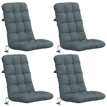Cuscini per Sedia Alta in 4 Pezzi VIANEN 100% Poliestere Blu