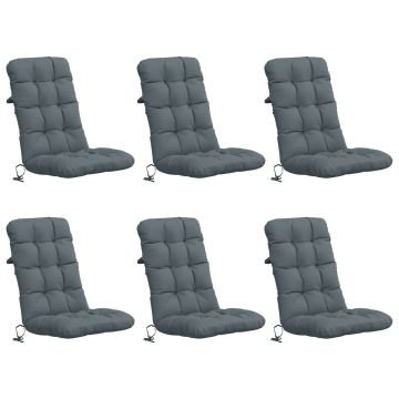 Cuscini per Sedia Alta in 6 Pezzi VIANEN 100% Poliestere Blu