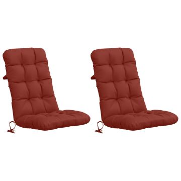 Cuscini per Sedia Alta in 2 Pezzi VIANEN 100% Poliestere Rosso