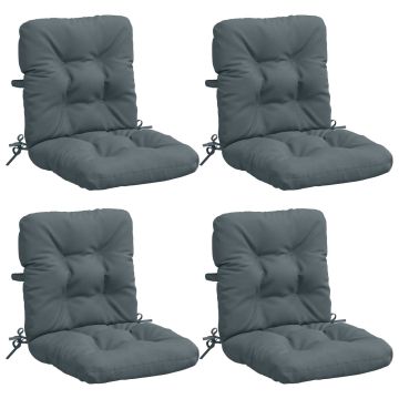 Cuscini per Sedia Alta in 4 Pezzi VIANEN 100% Poliestere Blu