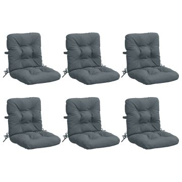 Cuscini per Sedia Alta in 6 Pezzi VIANEN 100% Poliestere Blu