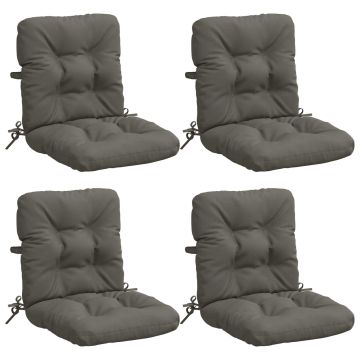 Cuscini per Sedia Alta in 4 Pezzi VIANEN 100% Poliestere Grigio