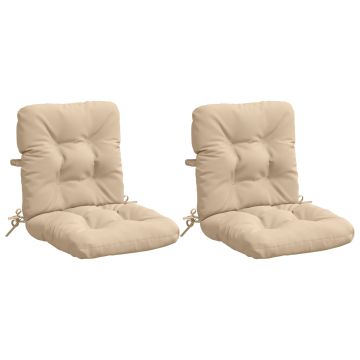 Cuscini per Sedia Alta in 2 Pezzi VIANEN 100% Poliestere Crema