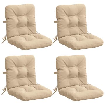 Cuscini per Sedia Alta in 4 Pezzi VIANEN 100% Poliestere Crema
