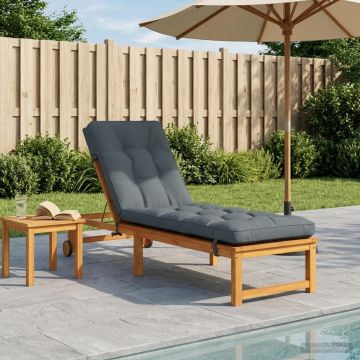 Cuscino per Lettino VIANEN 100% Poliestere Blu 200 x 55 x 8 cm