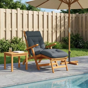 Cuscino per Lettino VIANEN 100% Poliestere Blu 200 x 50 x 8 cm