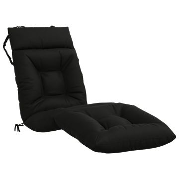Cuscino per Lettino VIANEN 100% Poliestere Nero 200 x 60 x 8 cm
