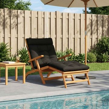 Cuscino per Lettino VIANEN 100% Poliestere Nero 200 x 70 x 8 cm