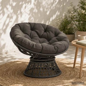 Cuscino per Sedia Appesa VIANEN 100% Poliestere Antracite